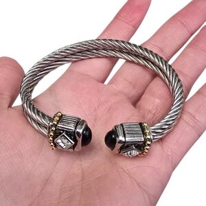 Vintage Elegant Silver and Gold-Tone Bracelet